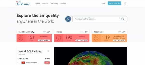 Hướng dẫn sử dụng AirVisual trên máy tính.